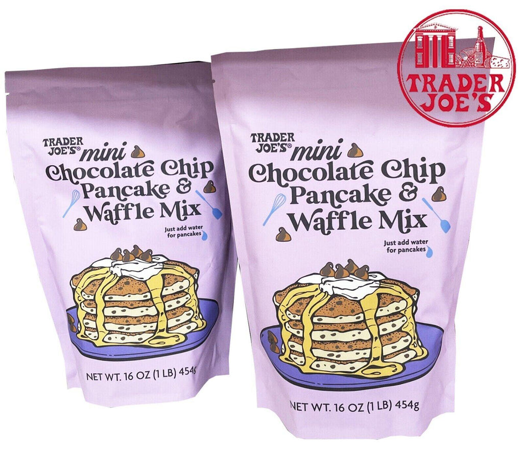 2 Packs Trader Joe’S Chocolate Chip Pancake and Waffle Mix 16 Oz