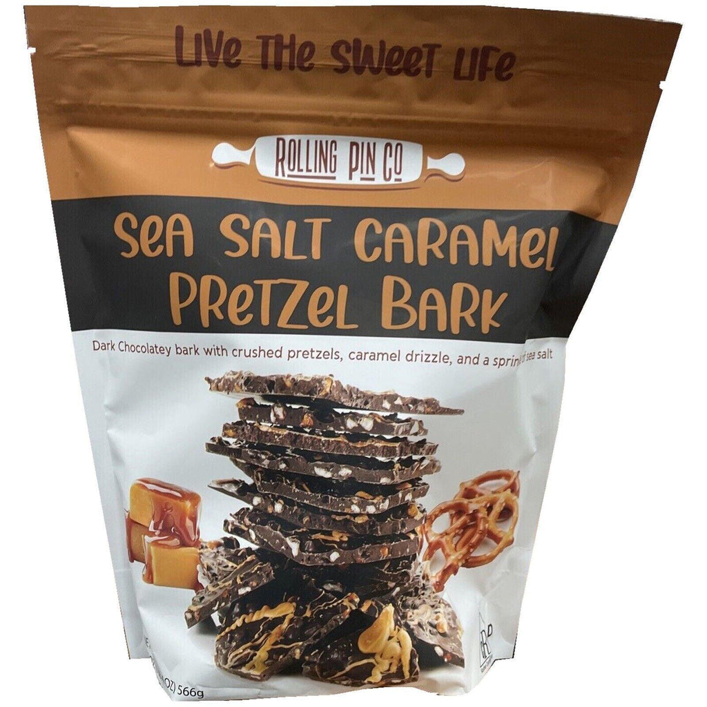 2 Packs Rolling Pin Co - Sea Salt Caramel Pretzel Bark 20 Ounce, FREE SHIPPING