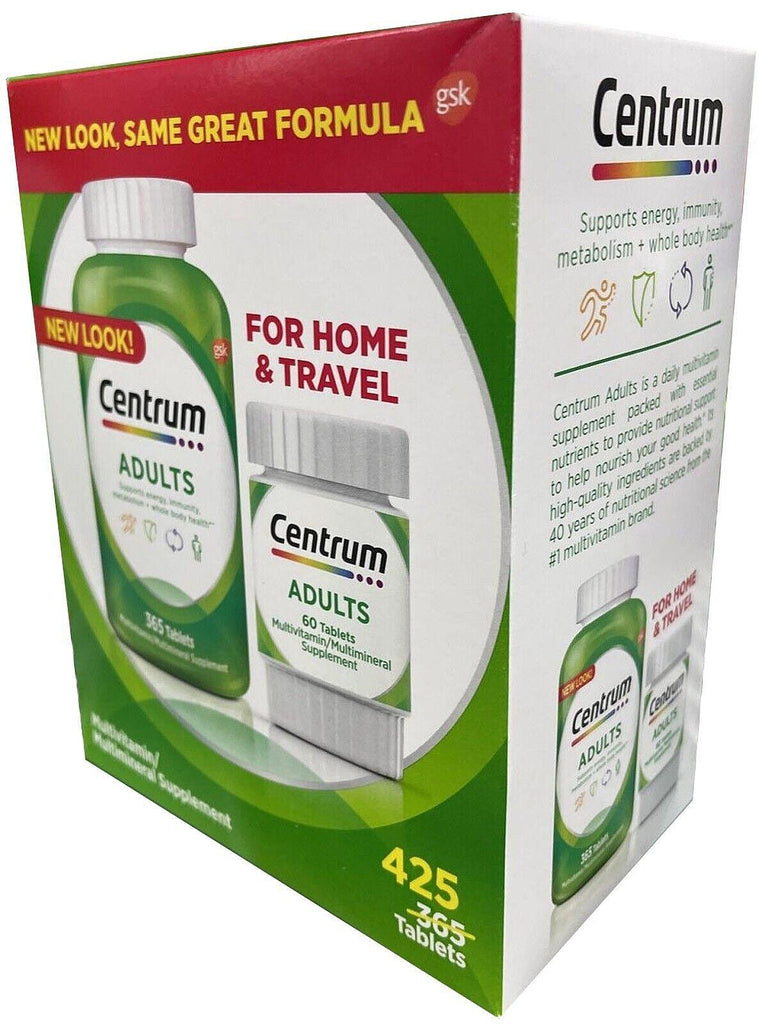 Centrum Adults Multivitamin &amp; Multimineral Supplement 365+60 Tablets, 425 Total