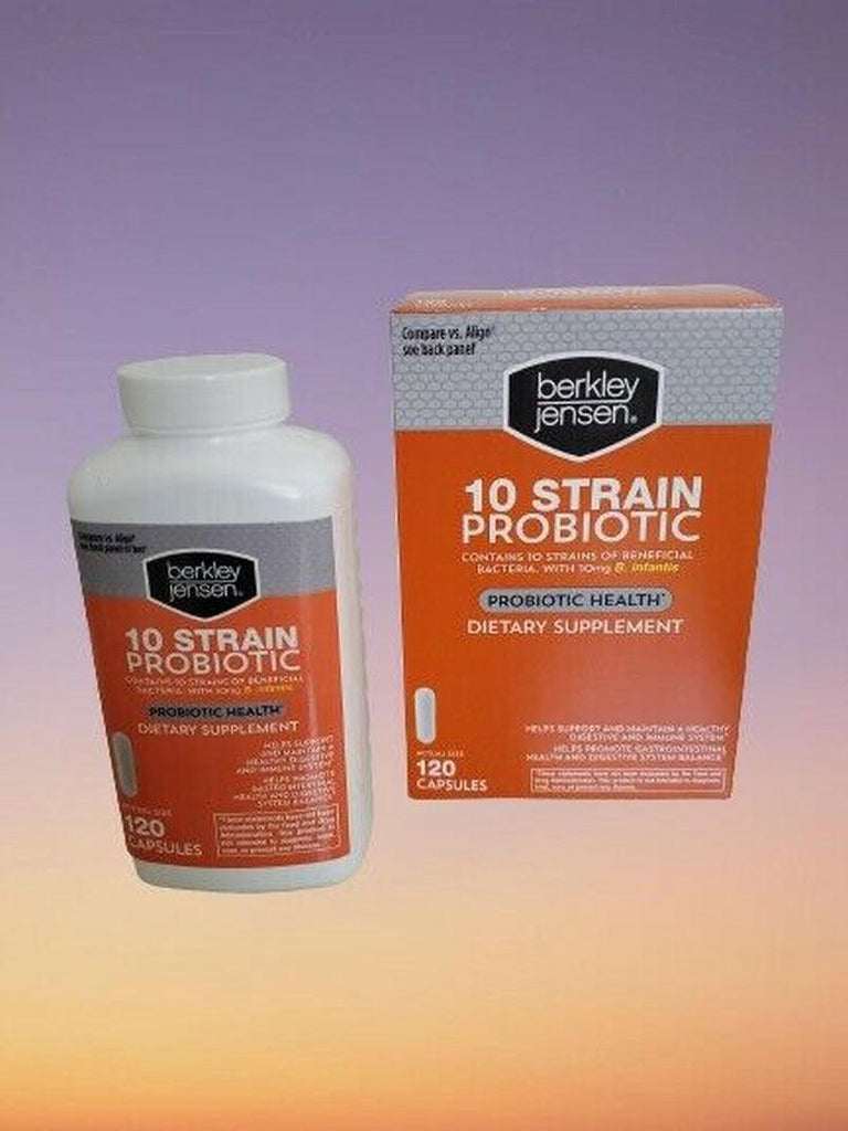 Berkley Jensen Natural 10-Strain Probiotic Dietary Supplement, 120 Ct.