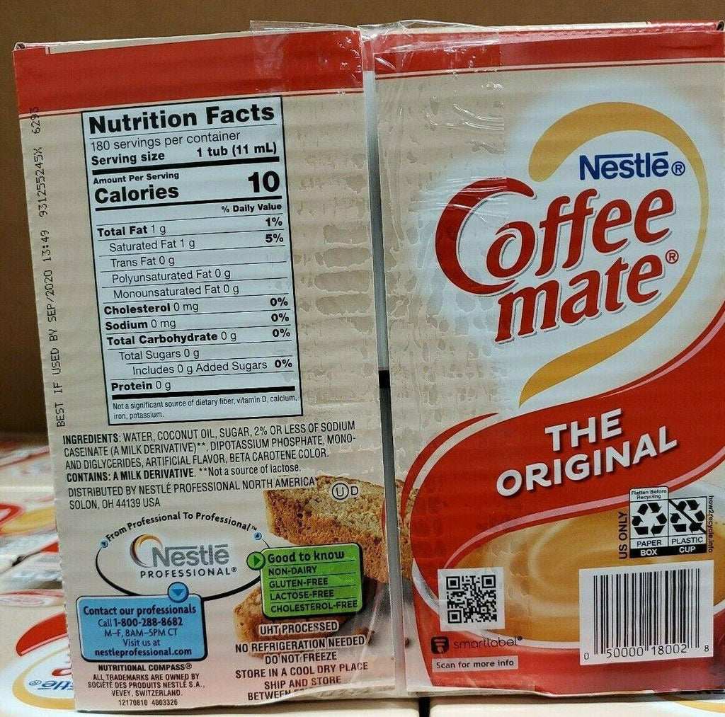 Coffee-Mate Liquid Coffee Creamer, Original, 180 Mini Cups (NES753032)