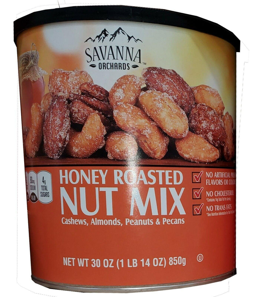 2 Packs Savanna Orchards Gourmet Honey Roasted Nut Mix, 30 Oz.