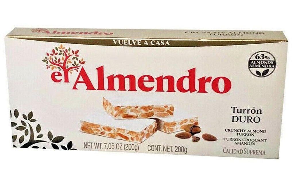 3 Pack 🎄 El Almendro Turron Duro De Almendras (Crunchy Almond Turron)7.05 Oz 🎄