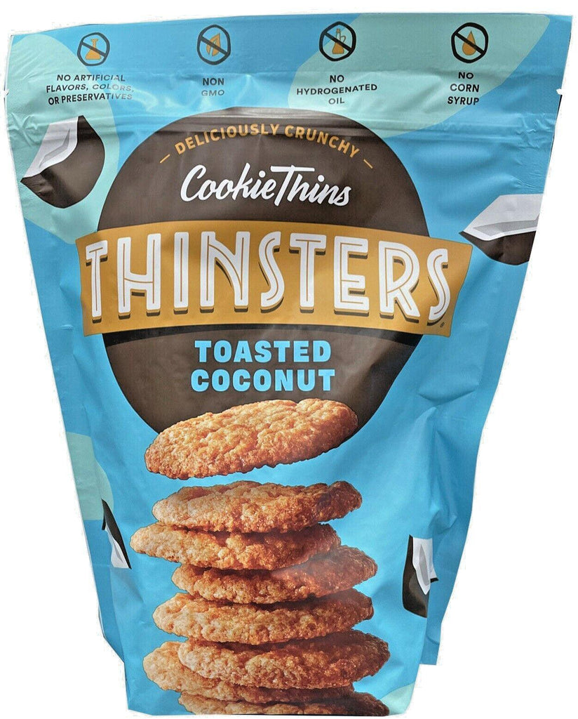 Cookie Thins Thinsters Deliciously Crunchy Toasted Coconut 16 Oz Resealable New