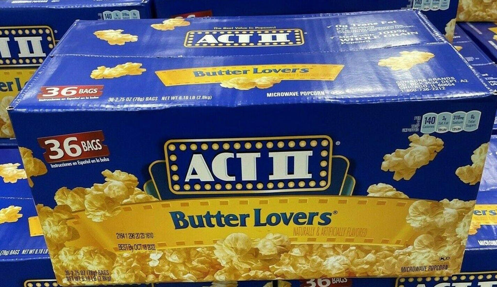 ACT II Butter Loves Microwave Popcorn 36 Ct/ 2.75 Oz Net 6.19 Lb