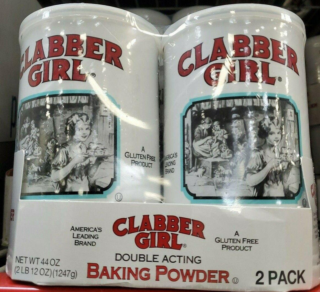 2 Pack 2 Lb 12 Oz New CLABBER GIRL BAKING POWDER Gluten Free Gift with Purchase