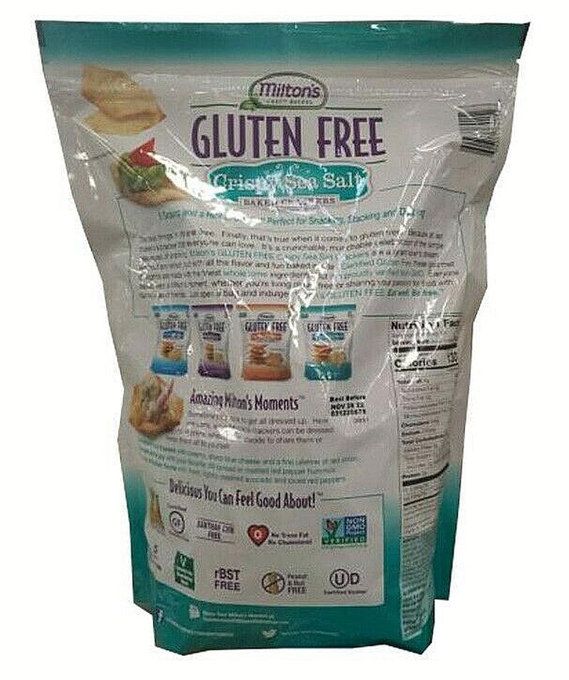 2 Pack 🔥 Milton&#039;S Gluten Free Crispy Sea Salt Baked Crackers - 20Oz 🔥