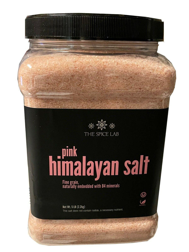 5 LB Himalayan Pink Salt Fine Grain,100% Raw Natural the Spice Lab