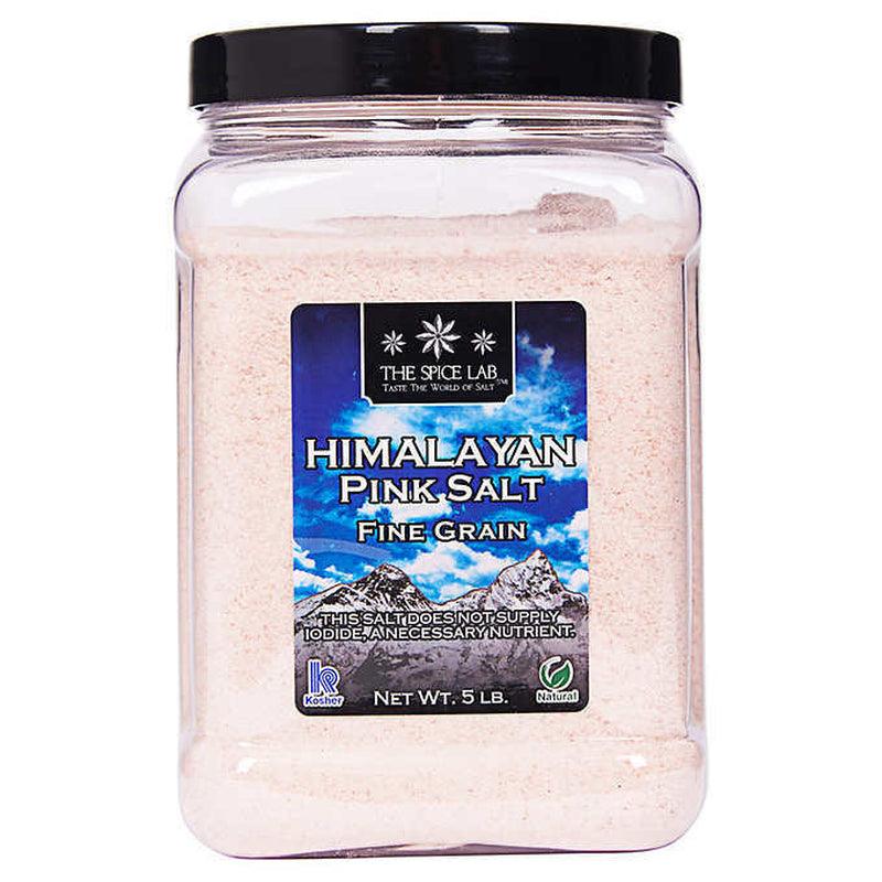 5 LB Himalayan Pink Salt Fine Grain,100% Raw Natural the Spice Lab