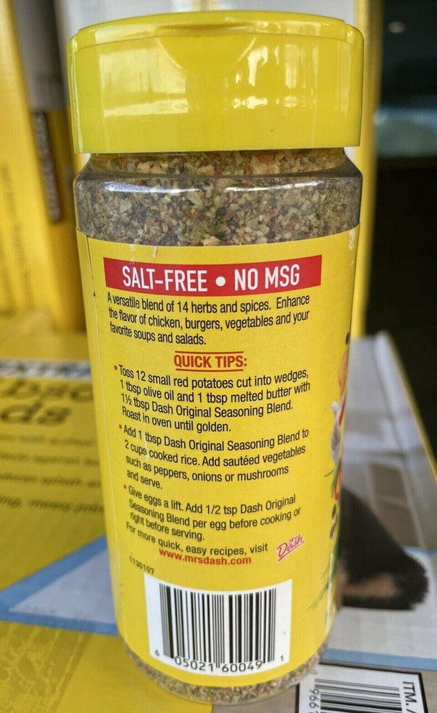 Dash Salt-Fee Original Seasoning Blend 6.75 OZ LABEL MAY HAVE SCRATCHES