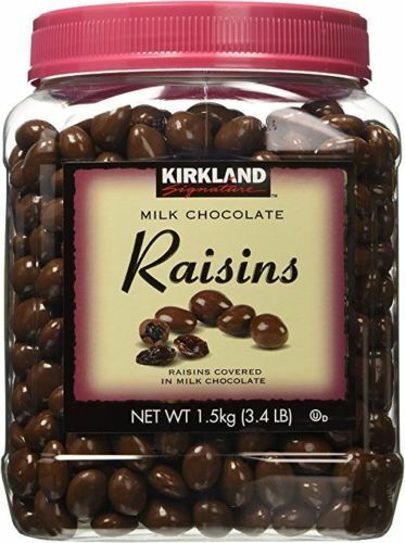 2 Packs Kirkland Signature Milk Chocolate Covered Raisins 3.4 LB Each Pack