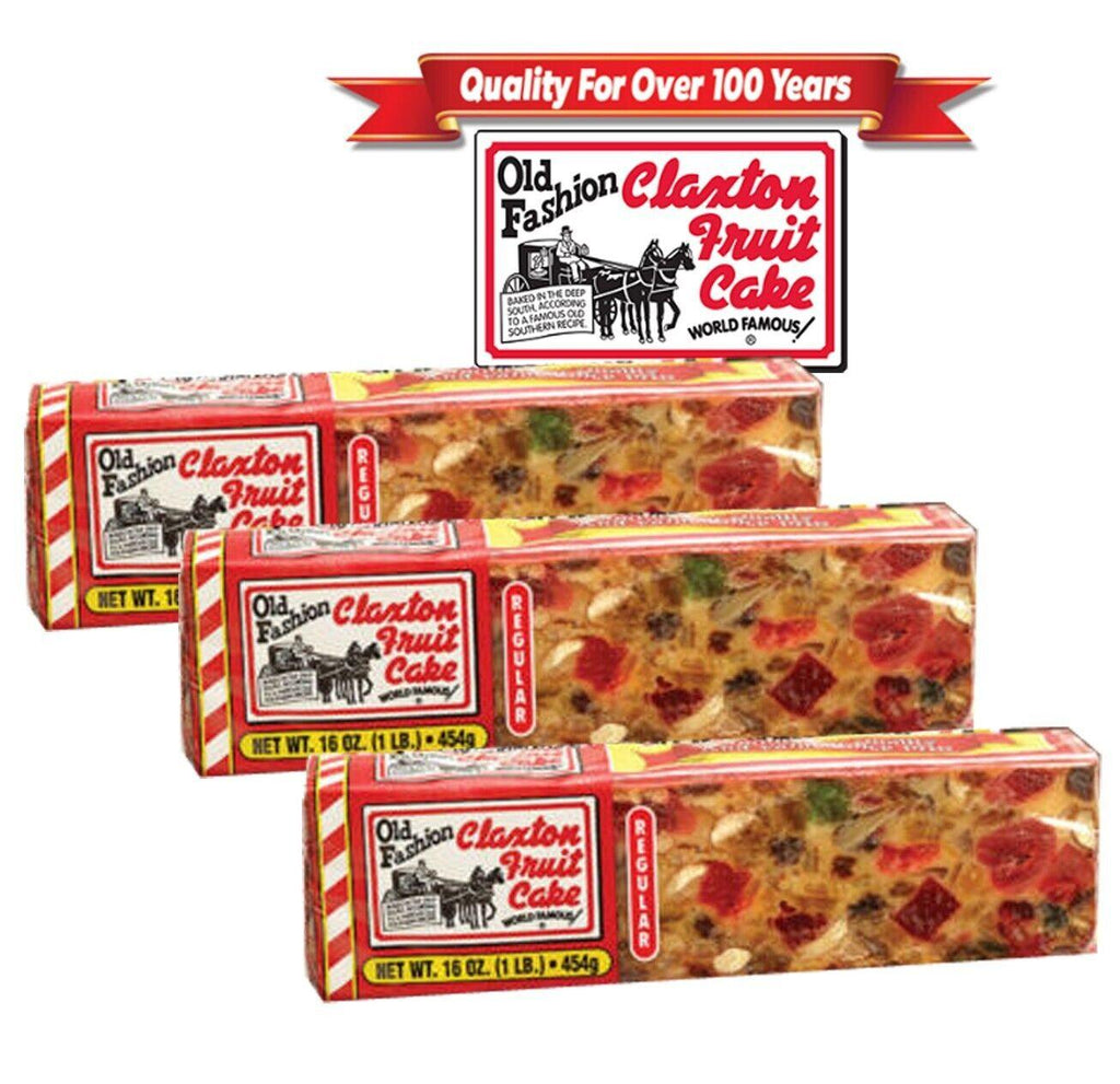 3 Packs Claxton Fruit Cake World Famous 1 Lb. Exp 03/2024 Christmas Cake