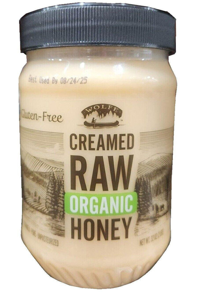 2 Packs Wolfe Creamed Organic Honey 32 OZ