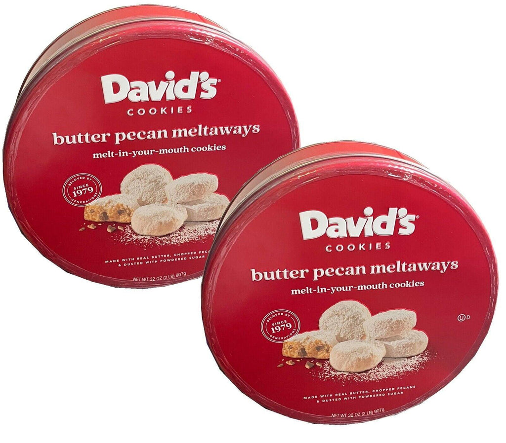 2 Packs David&#039;S Cookies Butter Pecan Meltaways 32 Oz