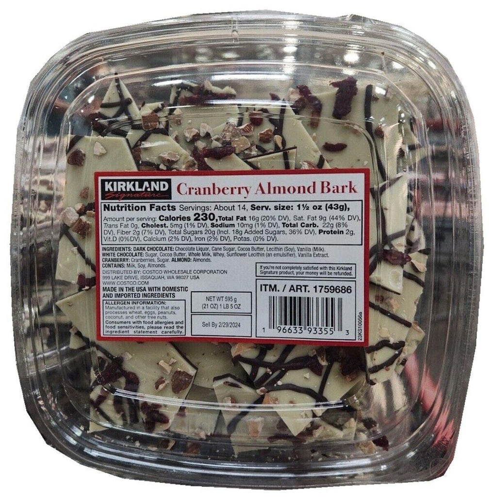 Cranberry Almond Bark NET WT 21 OZ