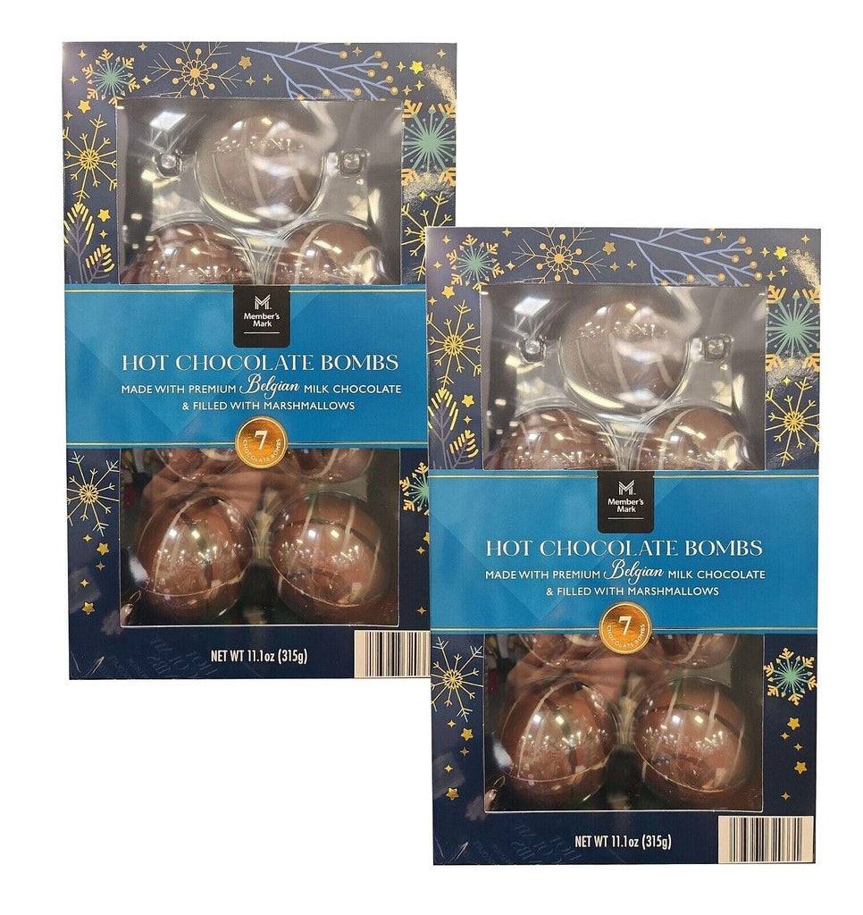 2 Pack Member&#039;S Mark Hot Chocolate Bombs Belgian Milk Chocolate &amp; Marshmallows