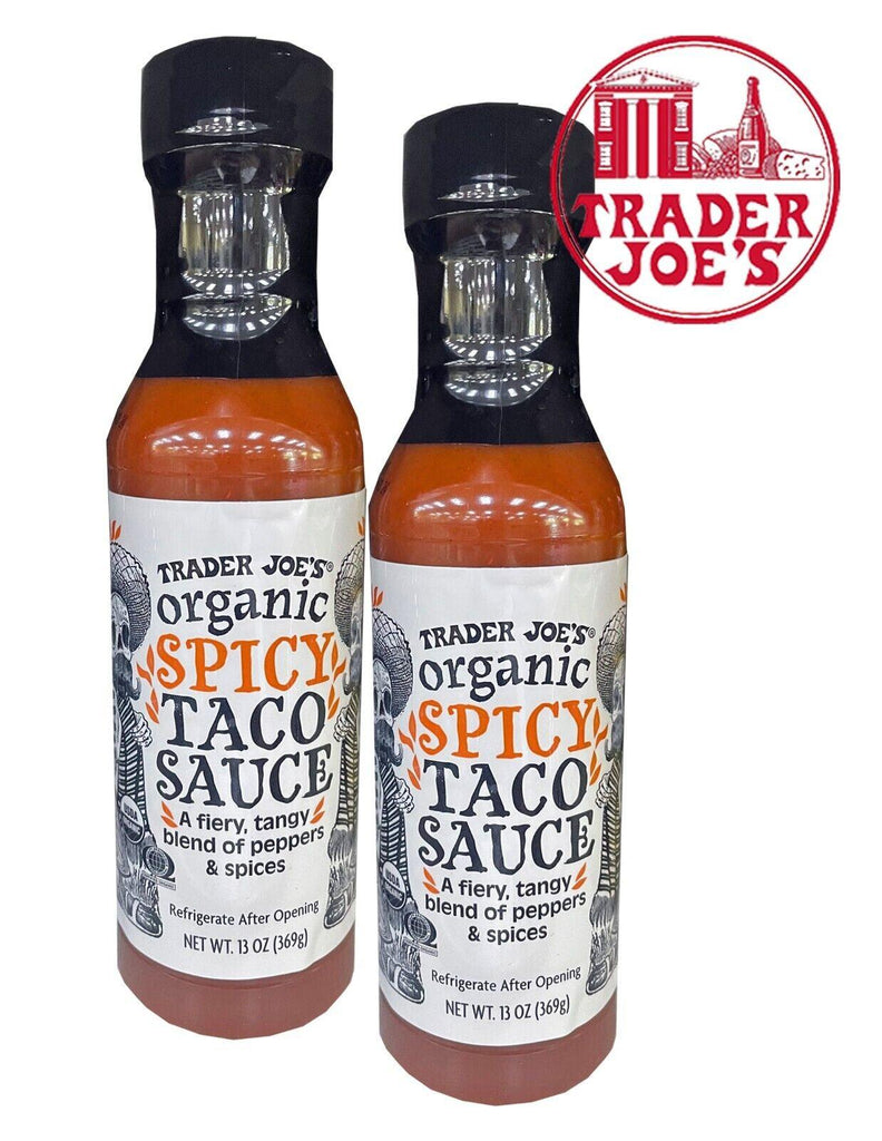 2 Packs Trader Joe&#039;S Organic Spicy Taco Sauce NET WT. 13 OZ