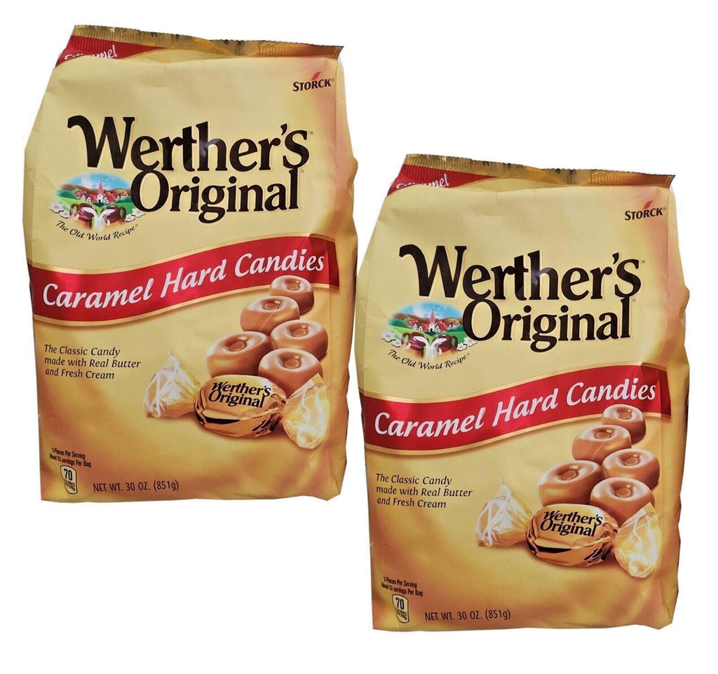 2 Packs Werther&#039;S Original CARAMEL HARD CANDIES 30Oz Each Bulk Candy