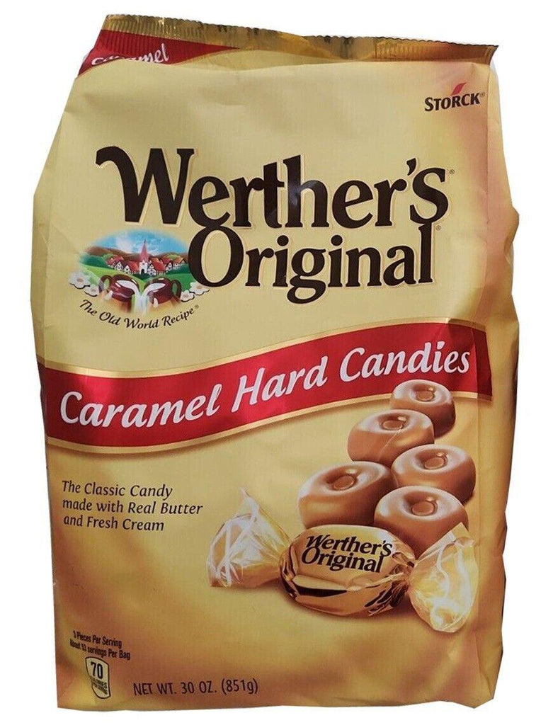 2 Packs Werther&#039;S Original CARAMEL HARD CANDIES 30Oz Each Bulk Candy