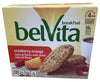 Belvita Cranberry Orange Breakfast Biscuits 8.8 Oz, 1 Box with 5 Packs of 4 Bisc