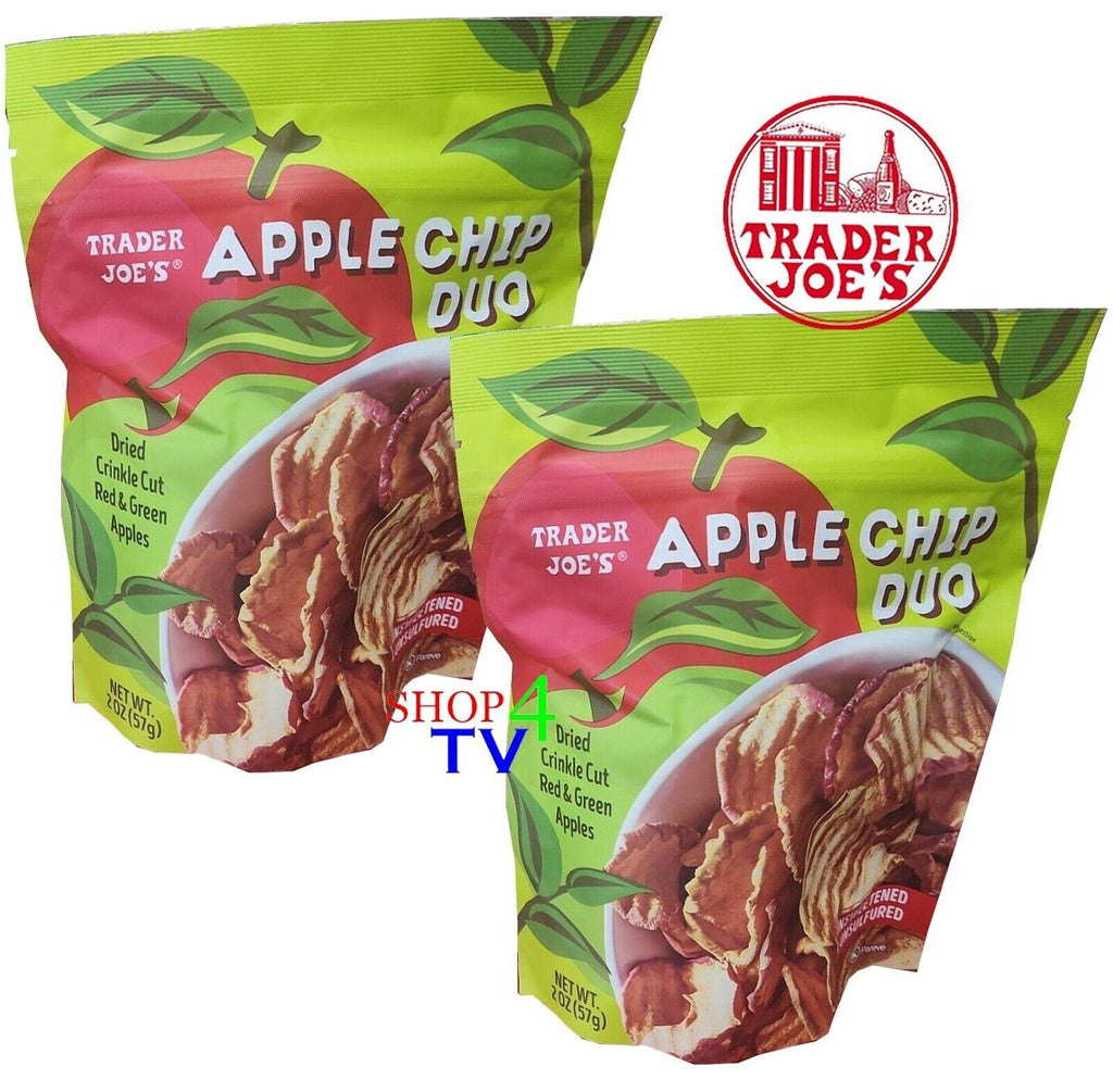 2 Packs Trader Joe&#039;S Apple Chip Duo NET WT 2 Oz Each