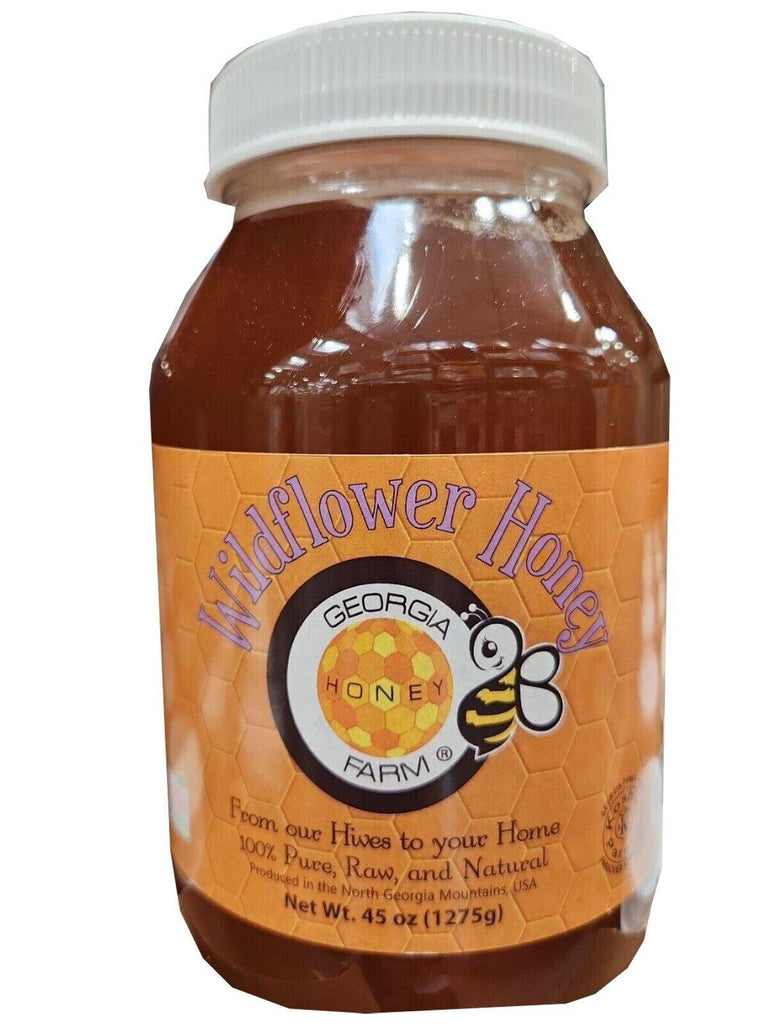 2 Packs Georgia Honey Farm Raw Wildflower Honey 45 OZ Each