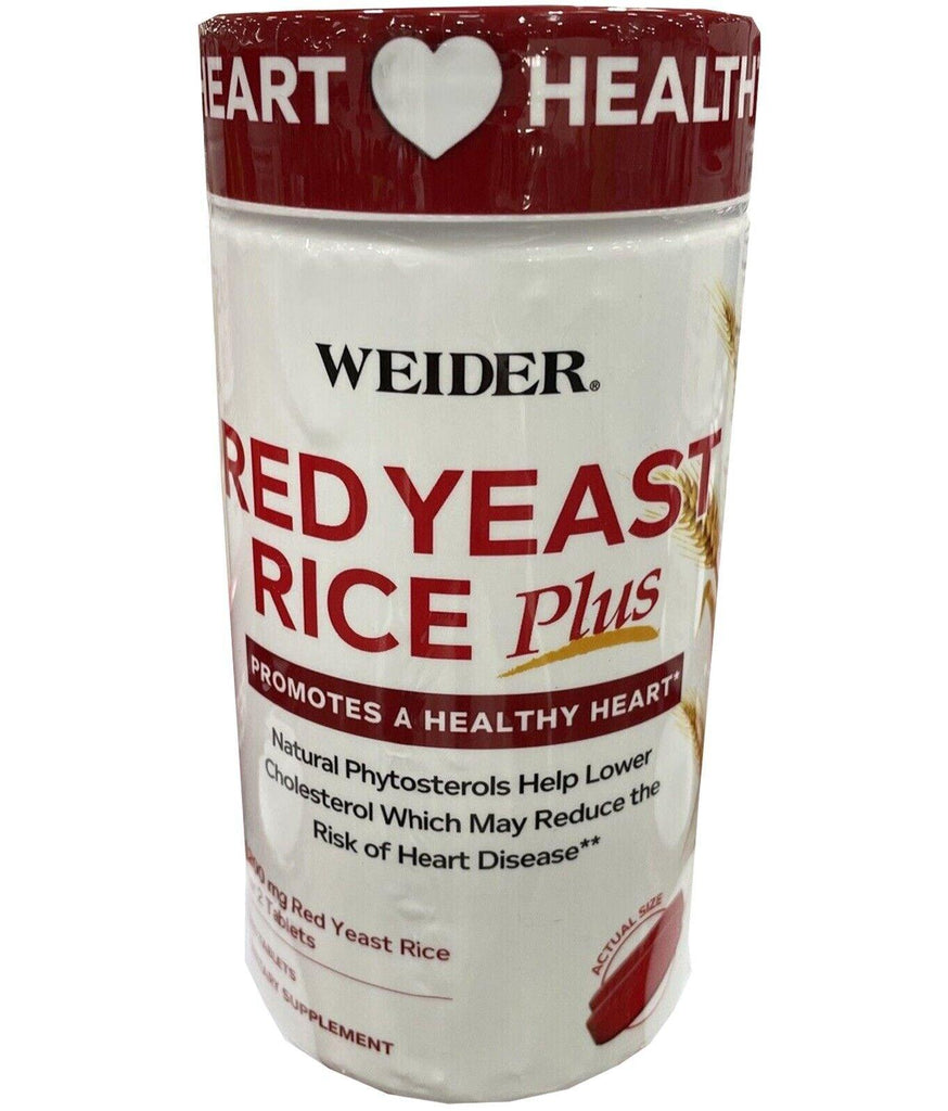 2 Packs Weider Red Yeast Rice plus 1200Mg Dietary Supplement Tablet - 480 Count