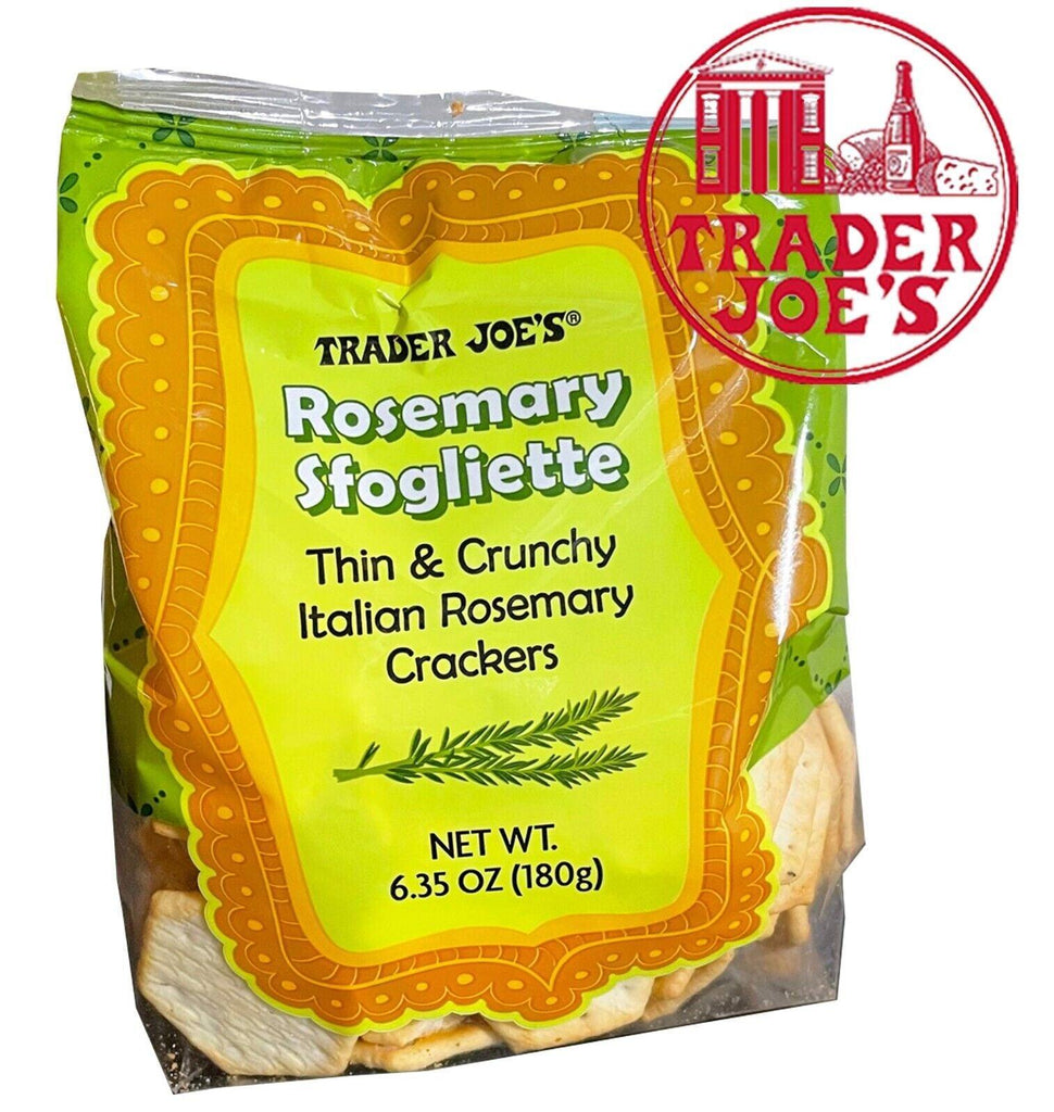 2 Packs Trader Joe&#039;S Rosemary Sfogliette Crackers NET WT 6.35 OZ