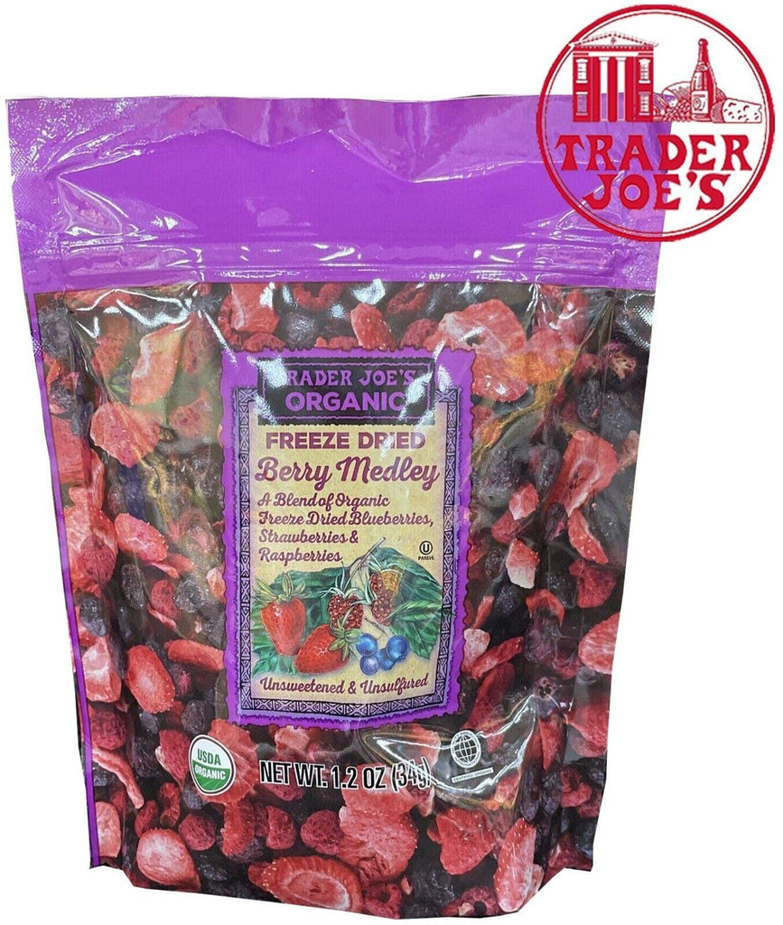 2 Packs Trader Joe&#039;S Freeze Dried Berry Mesley Slices Snack Crunchy