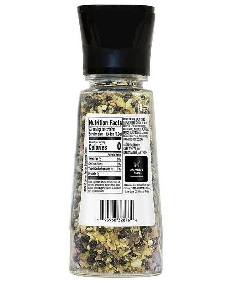 2 Packs Member&#039;S Mark Lemon Pepper Grinder (7.3 Ounce)