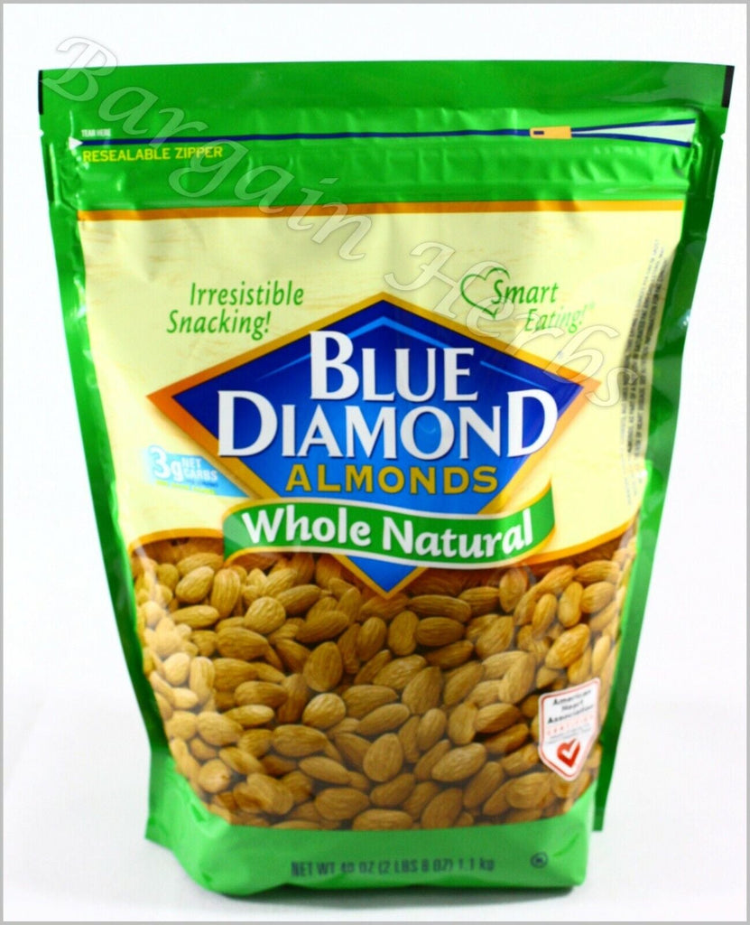 Blue Diamond Almonds 40 Oz Resealable Bag Free Shipping Natural or Light Salted