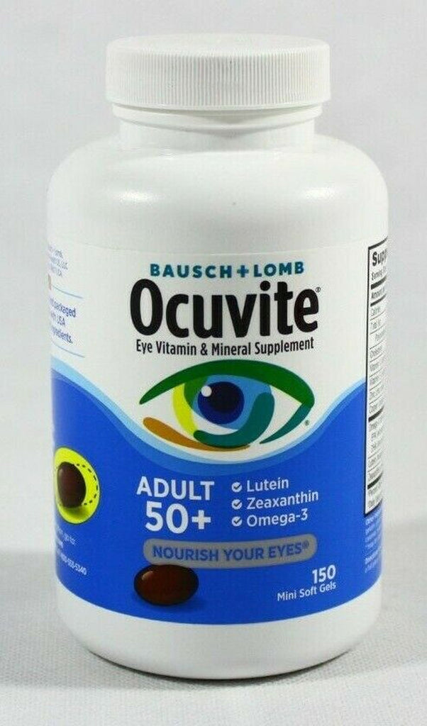 Bausch + Lomb Ocuvite Adult 50+ 150 Soft Gels Eye Health New Sealed Exp. 12/2024