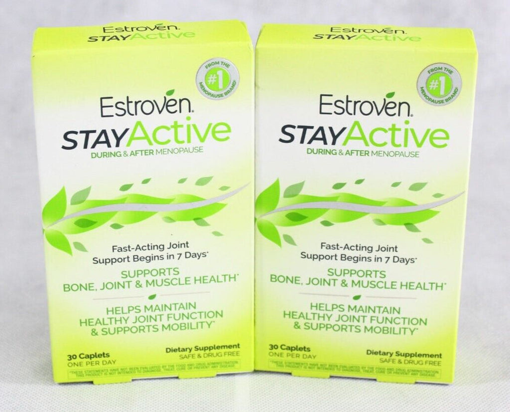 2 Boxes Estroven Stay Active during &amp; after Menopause 60 Caplets Total 02/2024