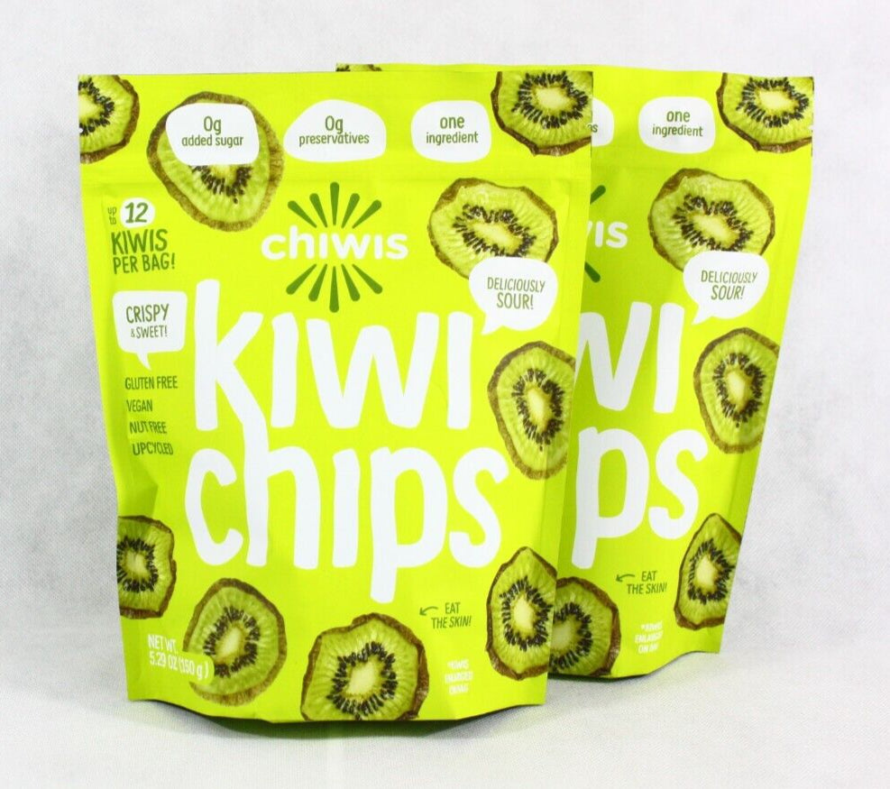 2 Bags Chiwis Dried Kiwi Chips 5.29Oz 150G Each 10.58Oz 300G Total Free Shipping