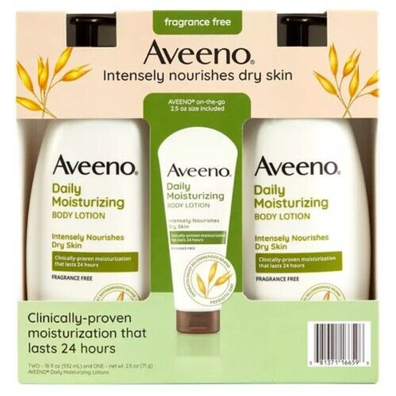 Aveeno Daily Moisturizing Lotion (18 Fl. Oz., 2 Pk. with 2.5 Oz. Tube)