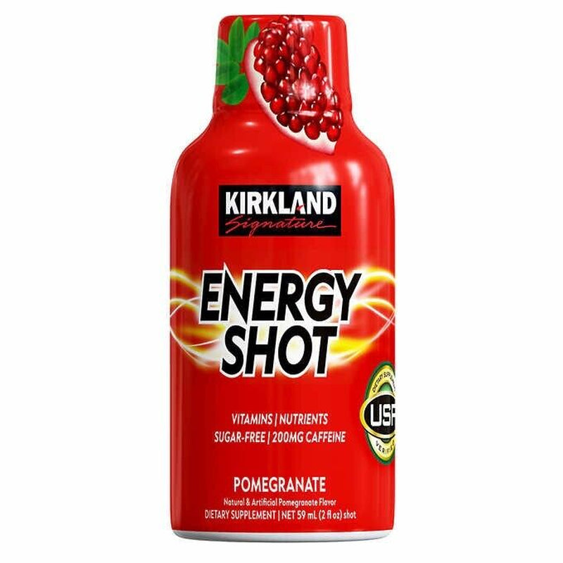 Energy Shot by Kirkland Signature, 48 Bottles: 24 Berry &amp; 24 Pomegranate Flavor