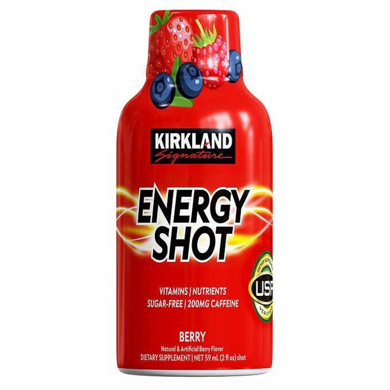 Energy Shot by Kirkland Signature, 48 Bottles: 24 Berry &amp; 24 Pomegranate Flavor