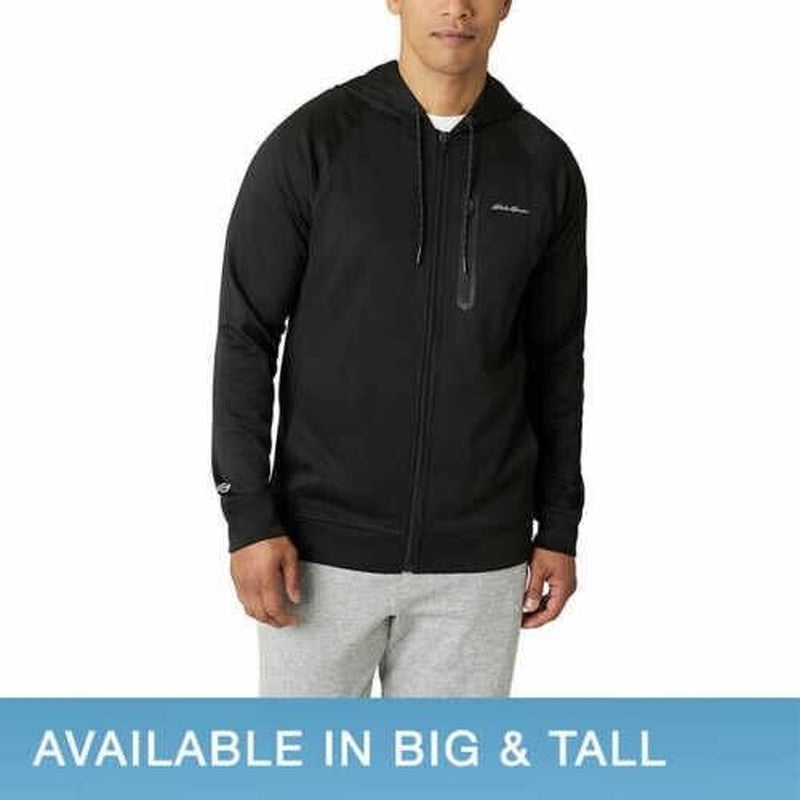 Eddie Bauer Men’S Performance Full Zip Hoodie - BLACK - Medium - Free Shipping