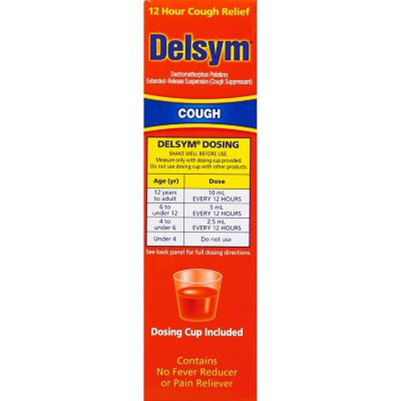 Delsym 12-Hour Liquid Cough Relief, Orange Flavor (2 Pk., 5 Fl. Oz./Pk.)