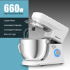 Costway Tilt-Head Stand Mixer 7.5 Qt 6 Speed 660W with Dough Hook, Whisk &amp; Beater White