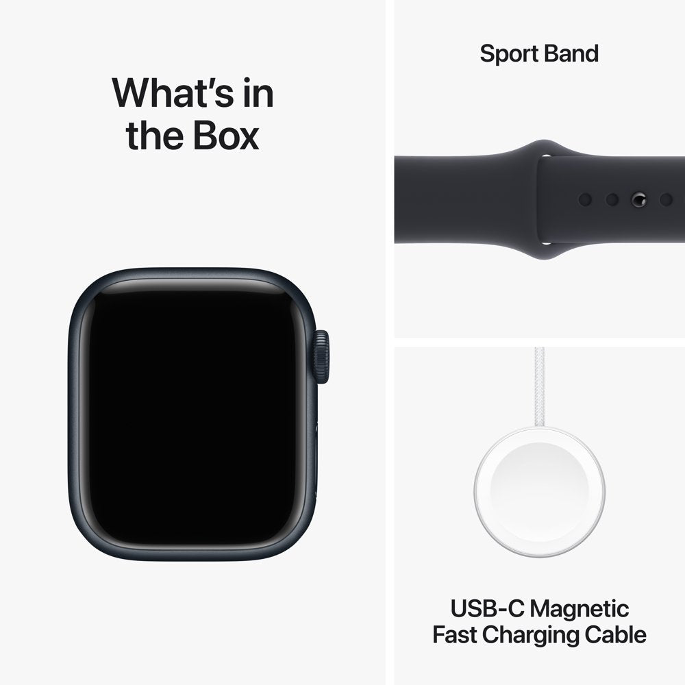 Apple Watch Series 9 GPS 41Mm Midnight Aluminum Case with Midnight Sport Band - S/M