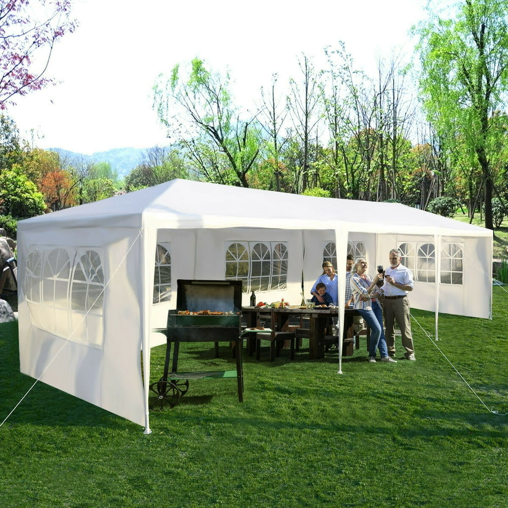 Costway 10&#039;X30&#039; Party Wedding Tent Event Canopies Heavy Duty Pavilion 5 Sidewall 44Lbs