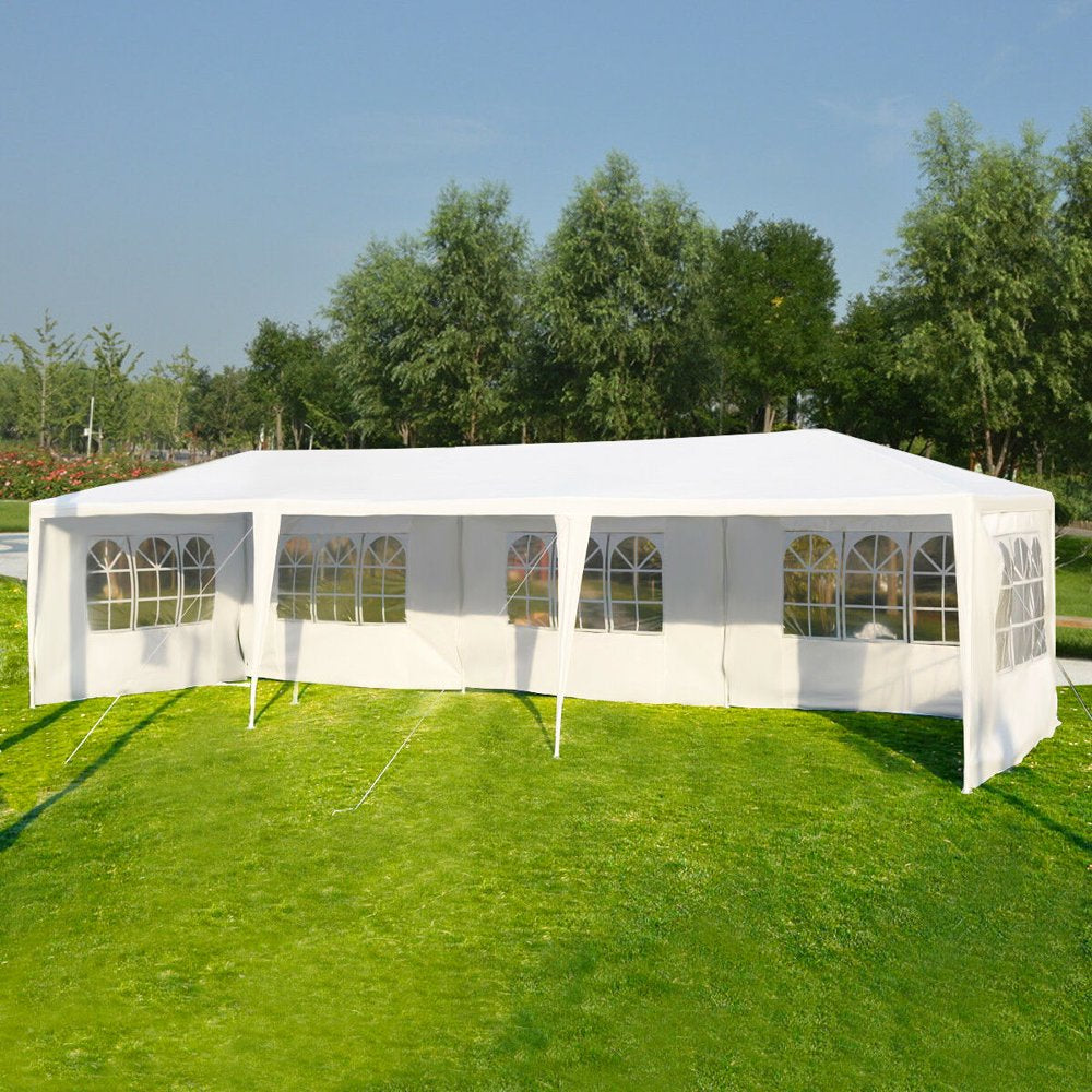 Costway 10&#039;X30&#039; Party Wedding Tent Event Canopies Heavy Duty Pavilion 5 Sidewall 44Lbs