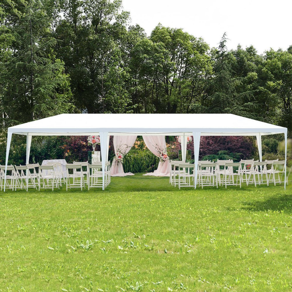 Costway 10&#039;X30&#039; Party Wedding Tent Event Canopies Heavy Duty Pavilion 5 Sidewall 44Lbs