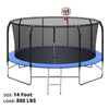 14FT Trampoline with Basketball Hoop&amp;Safety Enclosure Net, 880LBS Capacity 4 Kids, Waterproof Mat and Ladder, Outdoor Backyard Trampolines, Basketball Trampoline for Kids/Adults