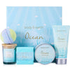 Bath and Body Set for Women, 5 Pcs Ocean Scent Spa Christmas Holiday Beauty Gifts for Her