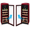 30 Bottle Freestanding Retro Wine Cooler in Wine Red