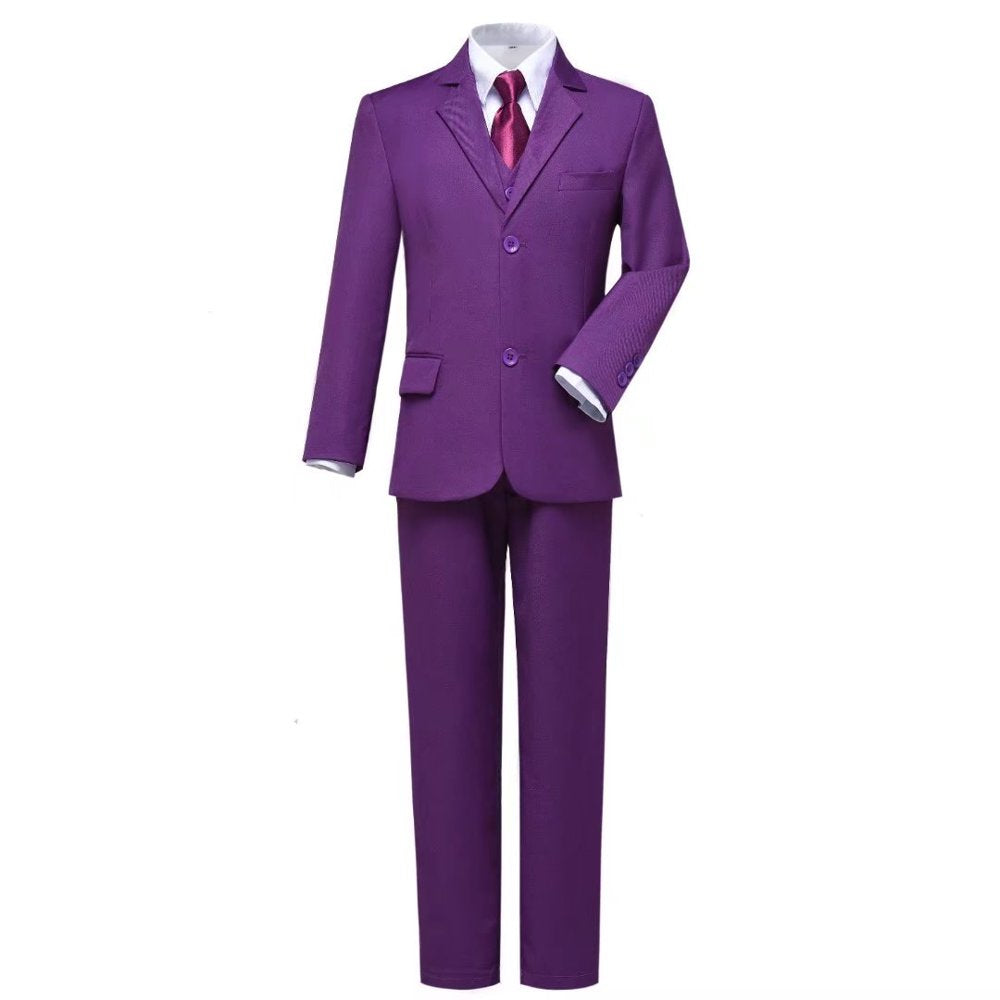 Boys Suits Boy&#039;S Slim Fit Suit Dress Clothes Easter Outfit Formal Suit Set Purple for Boys Size 2T