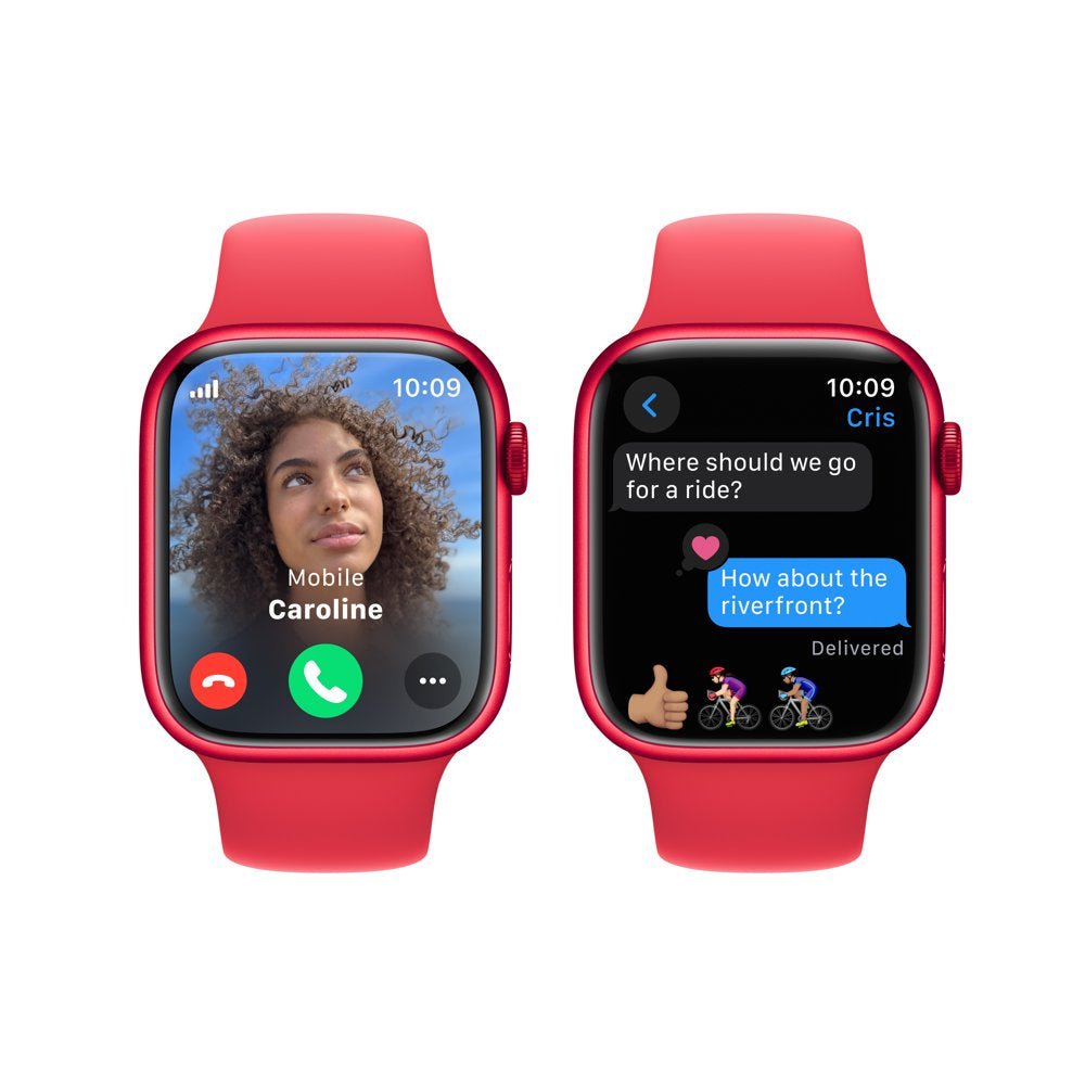 Apple Watch Series 9 GPS + Cellular 45Mm Red Aluminum Case with Red Sport Band - M/L