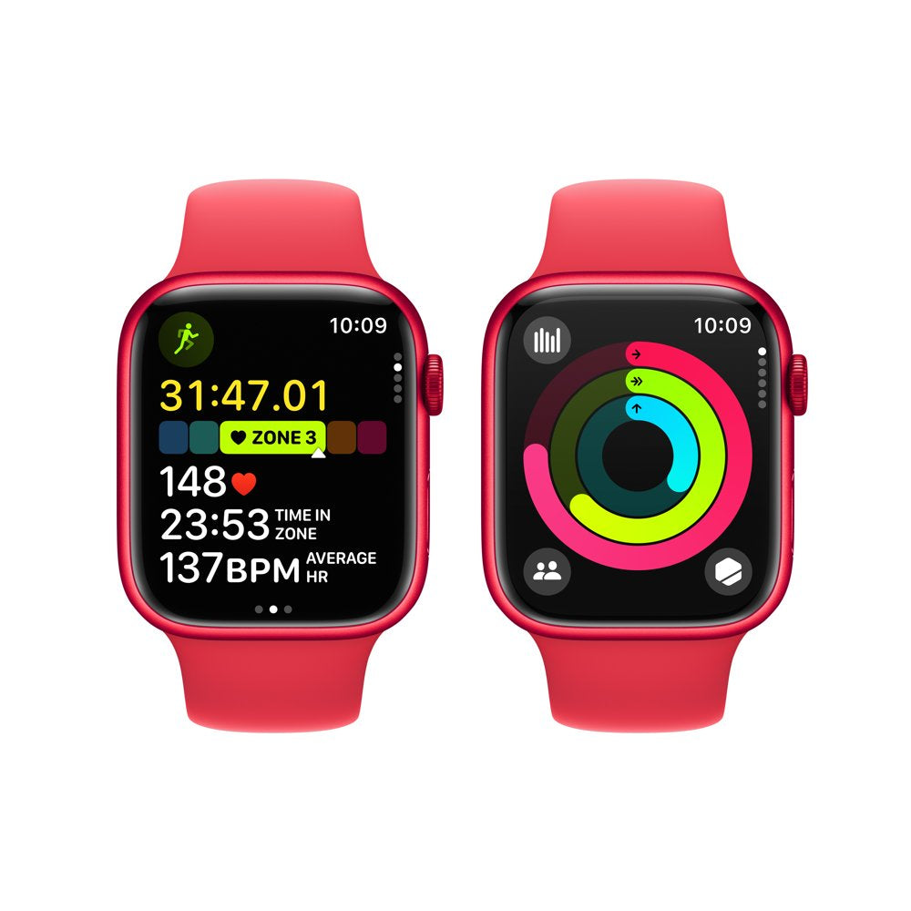 Apple Watch Series 9 GPS + Cellular 45Mm Red Aluminum Case with Red Sport Band - M/L